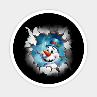 Funny snowman Magnet